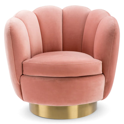 Mirage Swivel Chair - Savona Nude Velvet