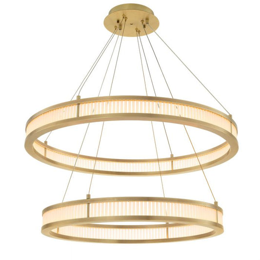 Damien Double Chandelier - Antique Brass