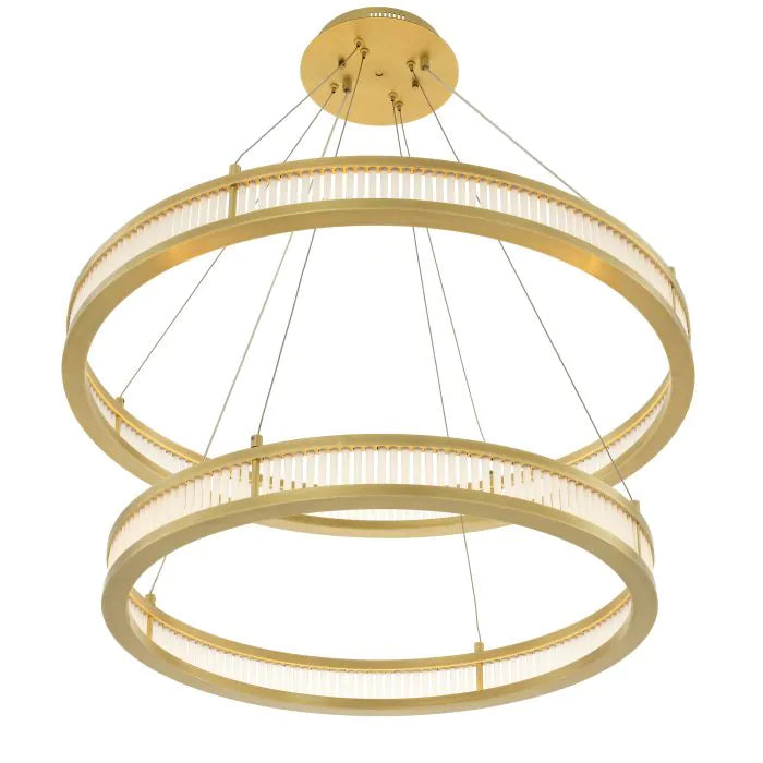 Damien Double Chandelier - Antique Brass