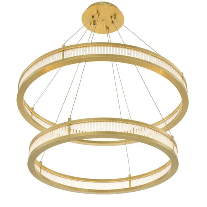 Damien Double Chandelier - Antique Brass