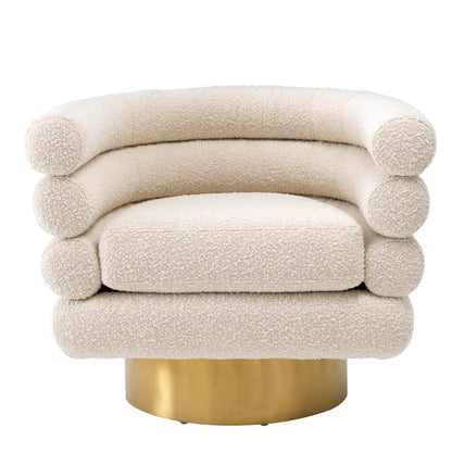 Maguire Swivel Chair - Bouclé Cream