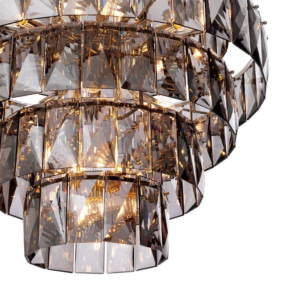 Amazone Large Chandelier - Smoke Glass