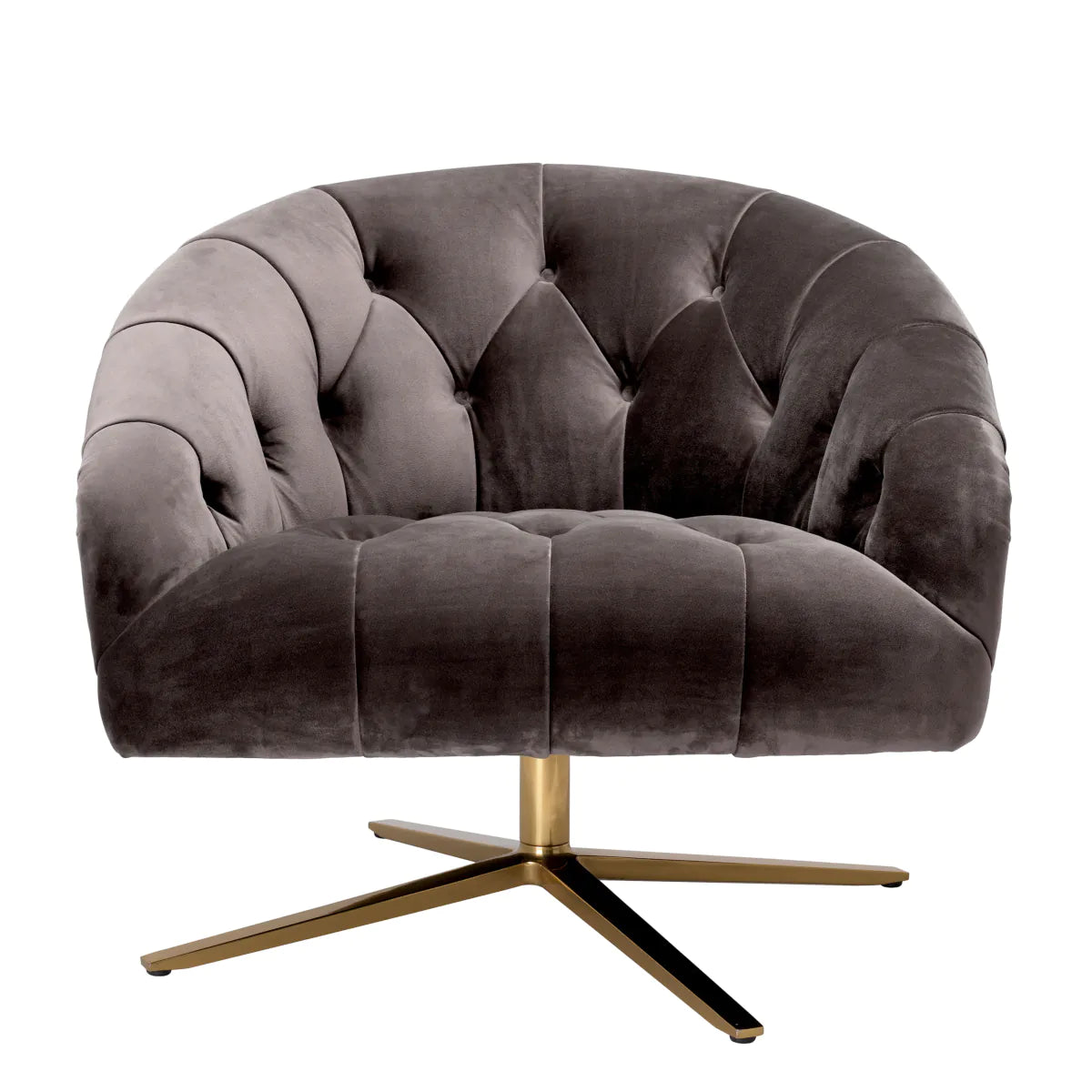 Gardner Swivel Chair - Savona Grey Velvet