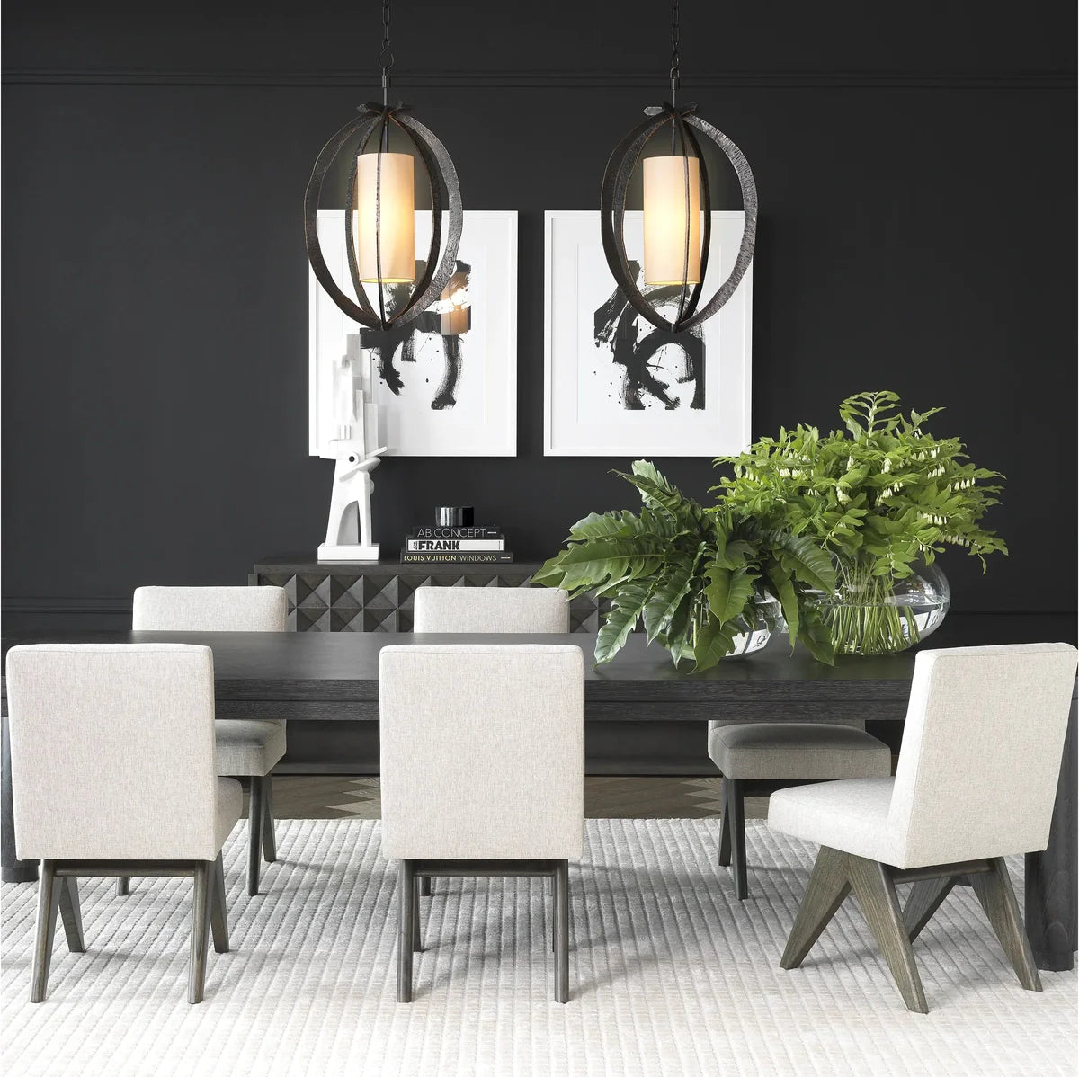 Eichholtz Luciano Chandelier in Hammered Bronze Highlight