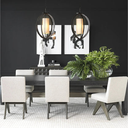 Eichholtz Luciano Chandelier in Hammered Bronze Highlight