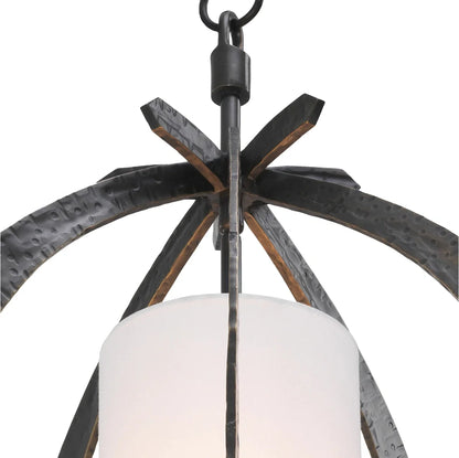 Eichholtz Luciano Chandelier in Hammered Bronze Highlight