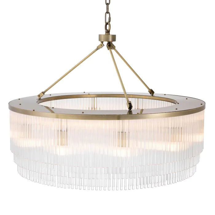 Hector Chandelier - Light Brushed Brass Finish
