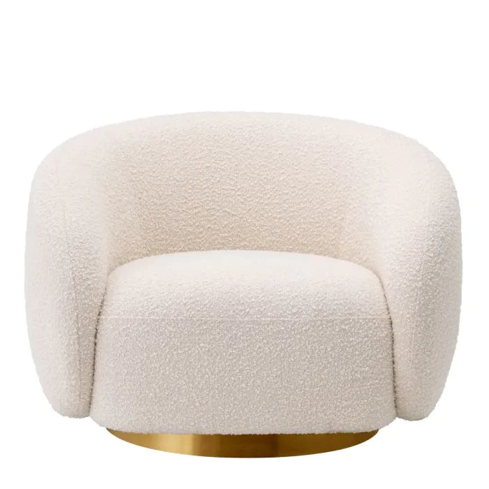 Brice Swivel Chair - Boucle Cream