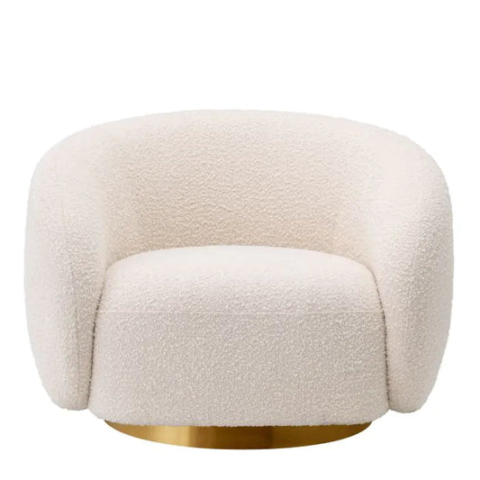 Brice Swivel Chair - Boucle Cream