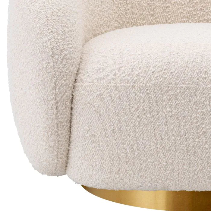 Brice Swivel Chair - Boucle Cream