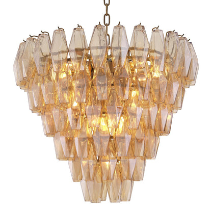 Benini Small Chandelier - Antique Brass