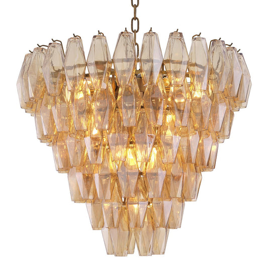 Benini Small Chandelier - Antique Brass