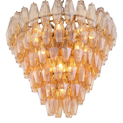 Benini Small Chandelier - Antique Brass