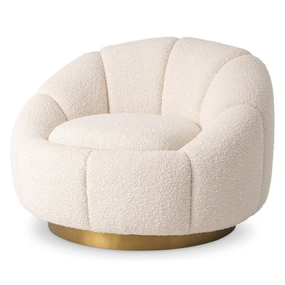 Inger Swivel Chair - Bouclé Cream