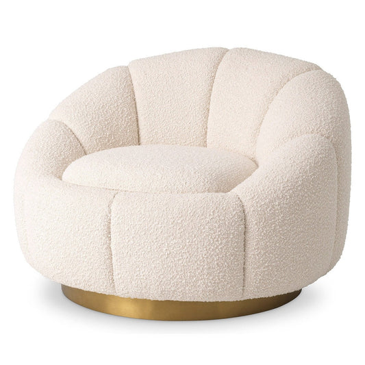 Inger Swivel Chair - Bouclé Cream