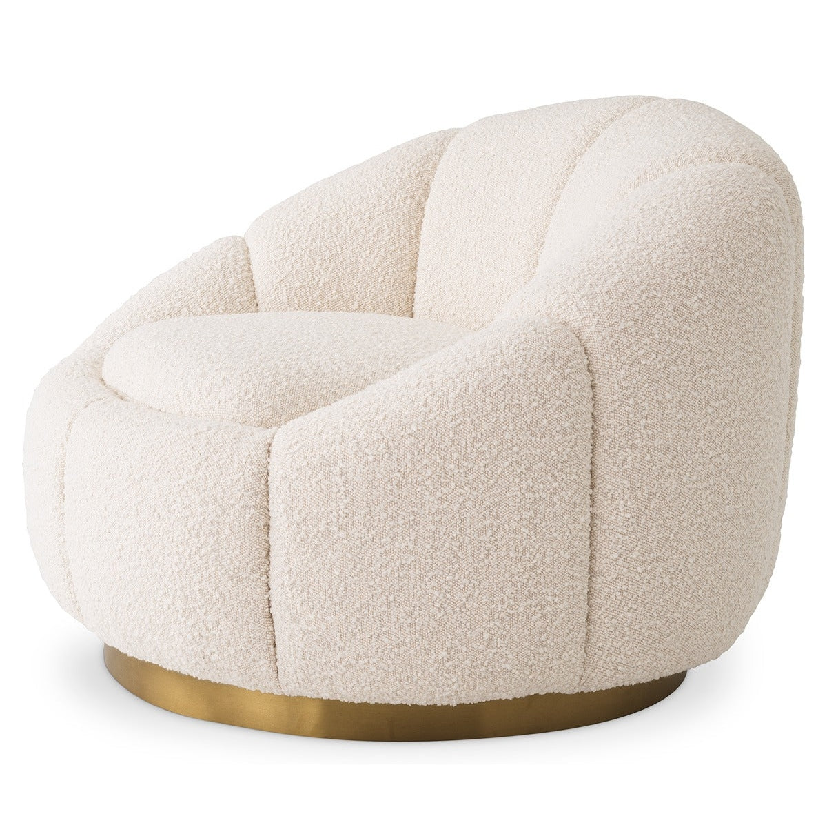 Inger Swivel Chair - Bouclé Cream