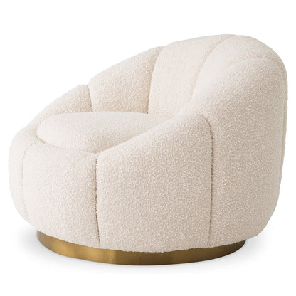 Inger Swivel Chair - Bouclé Cream