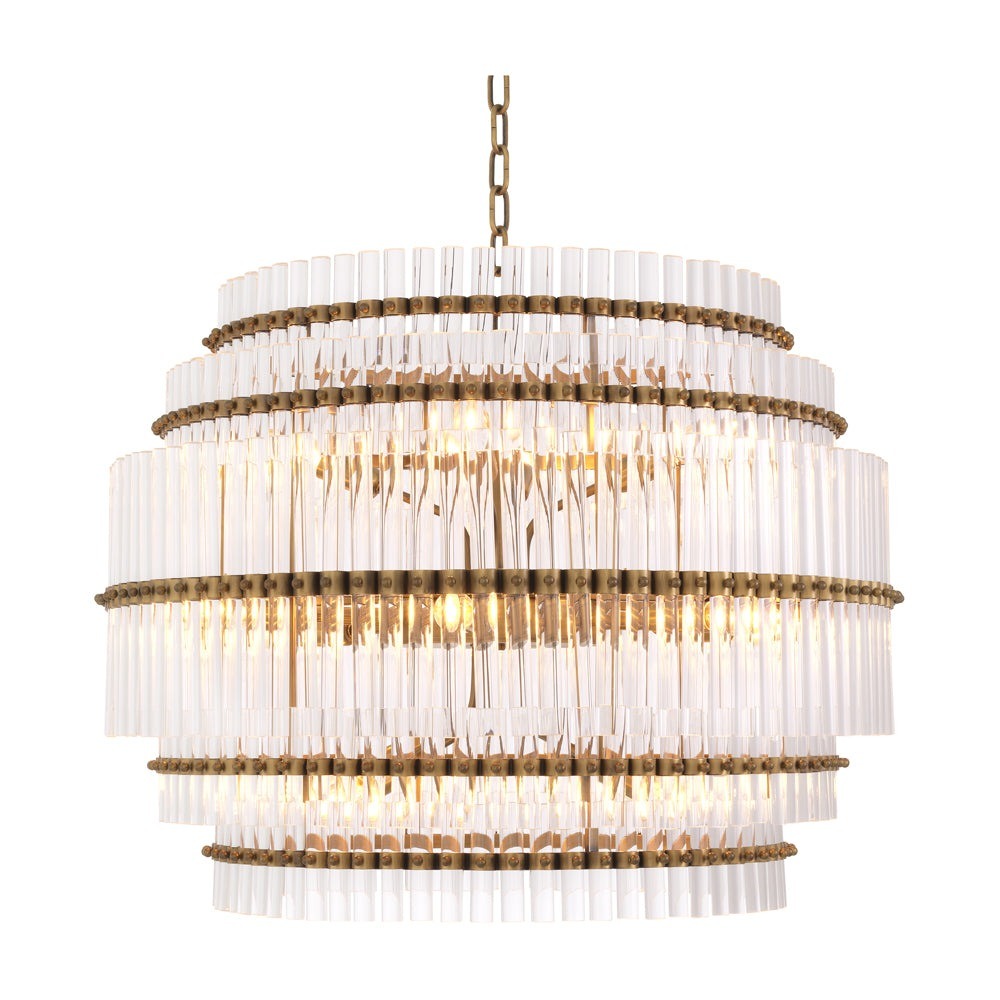 Scottsdale Round Chandelier - Antique Brass