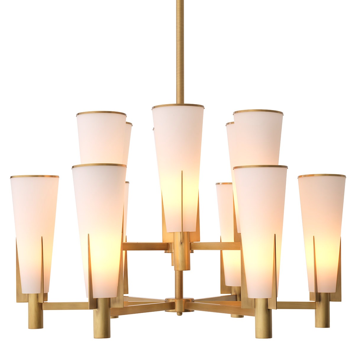 Dino Double Chandelier - Antique Brass