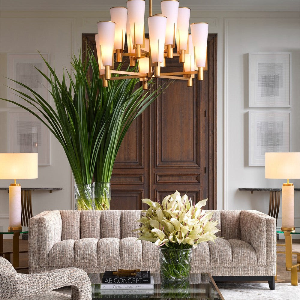 Dino Double Chandelier - Antique Brass