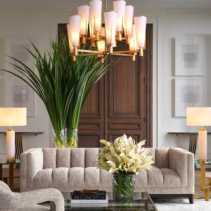 Dino Double Chandelier - Antique Brass