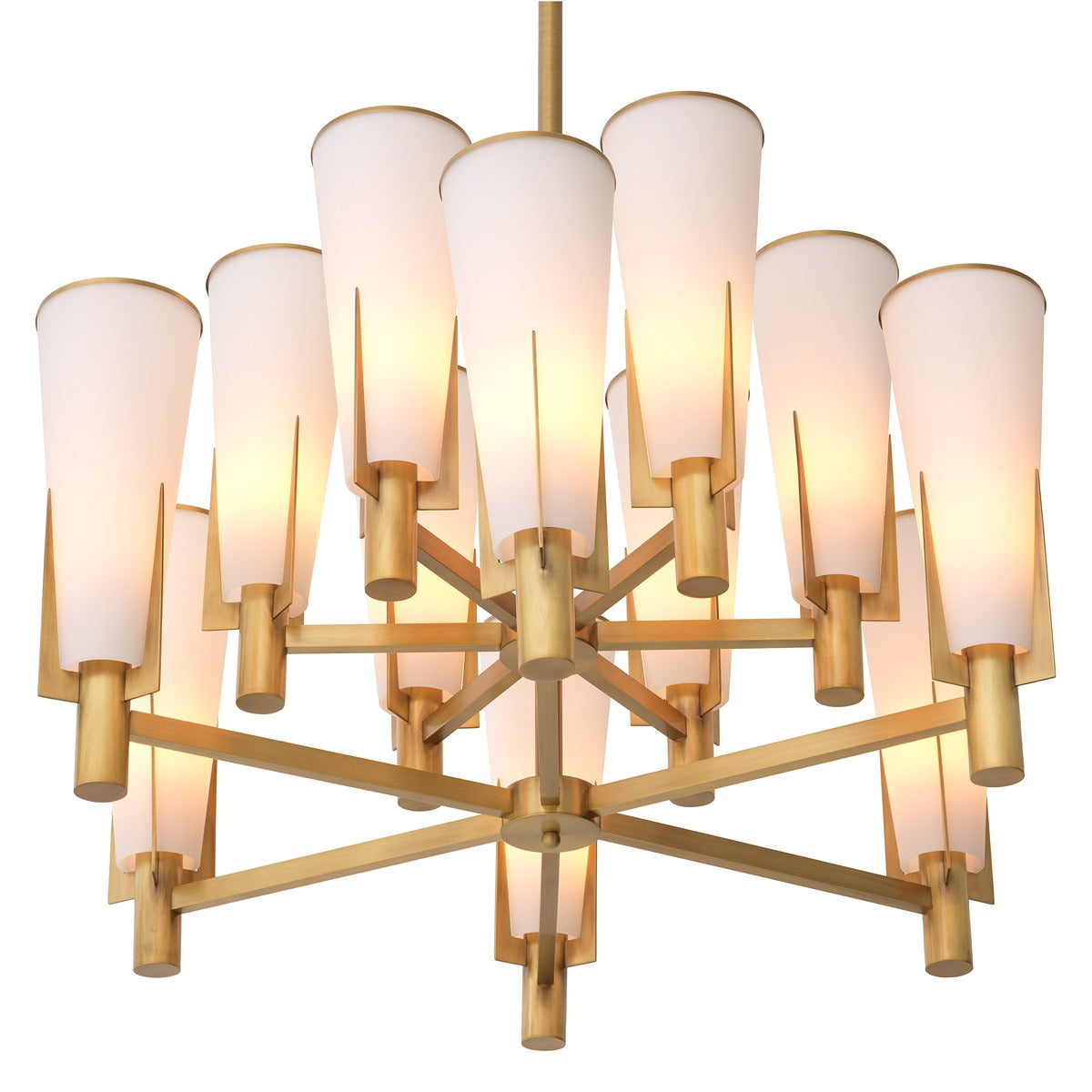 Dino Double Chandelier - Antique Brass