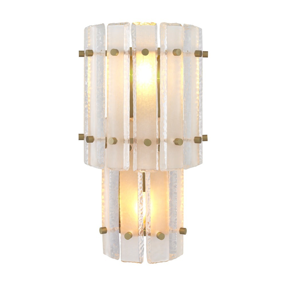 Blason Double Wall Lamp - Antique Brass