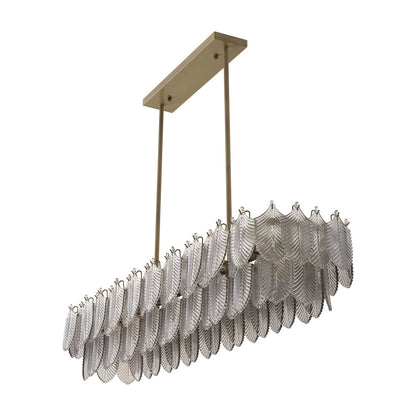 Verbier Rectangular Chandelier - Light Brushed Brass