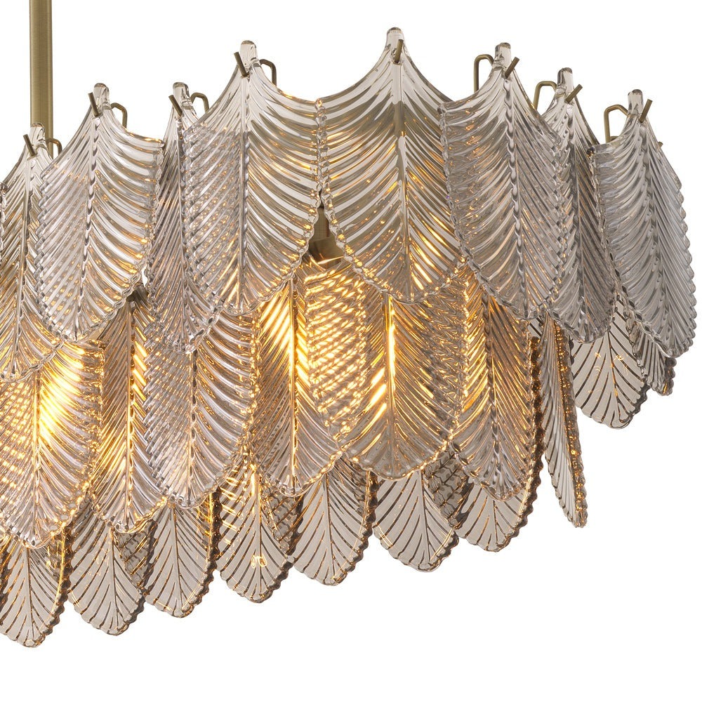 Verbier Rectangular Chandelier - Light Brushed Brass