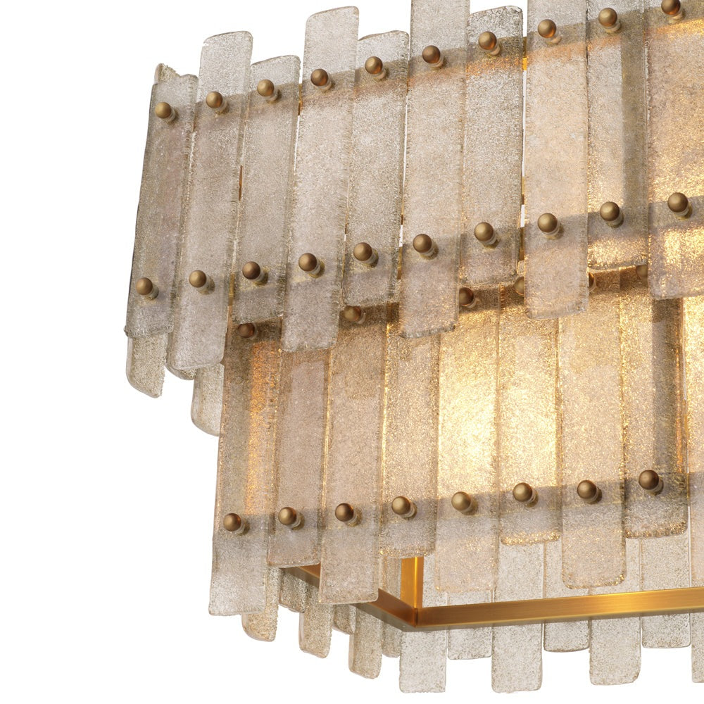 Caprera Rectangular Chandelier - Antique Brass