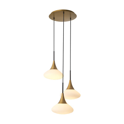 Small Duco Chandelier - Antique Brass