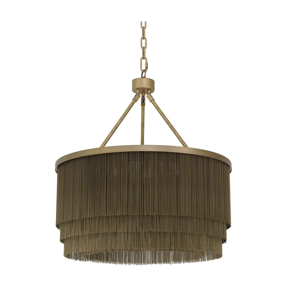 Small Tissot Round Chandelier - Antique Brass