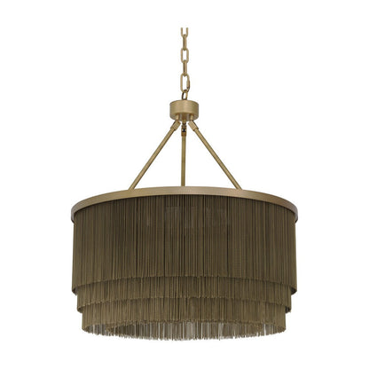 Small Tissot Round Chandelier - Antique Brass