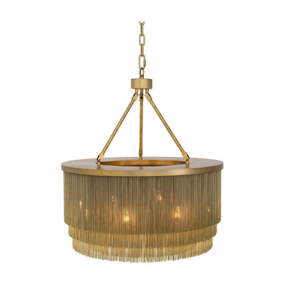 Small Tissot Round Chandelier - Antique Brass