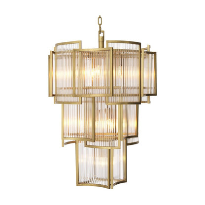 Jet Set Chandelier - Antique Brass