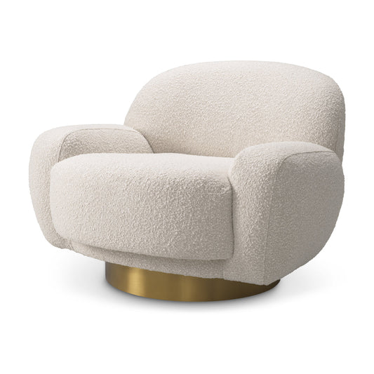 Udine Swivel Chair - Bouclé Cream
