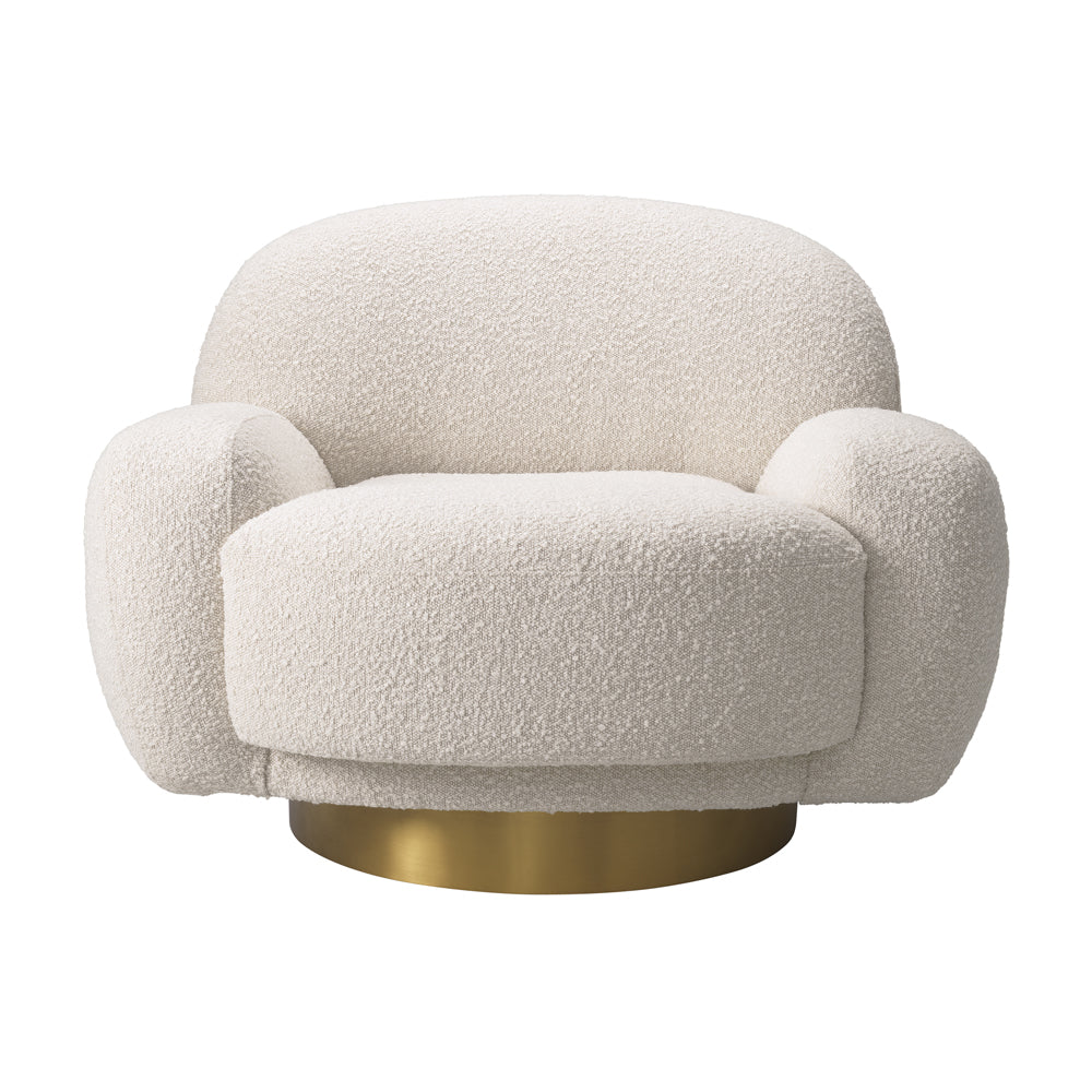 Udine Swivel Chair - Bouclé Cream