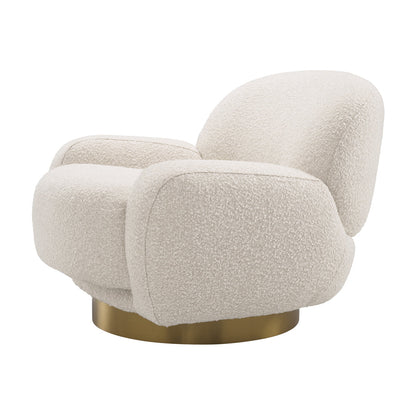 Udine Swivel Chair - Bouclé Cream