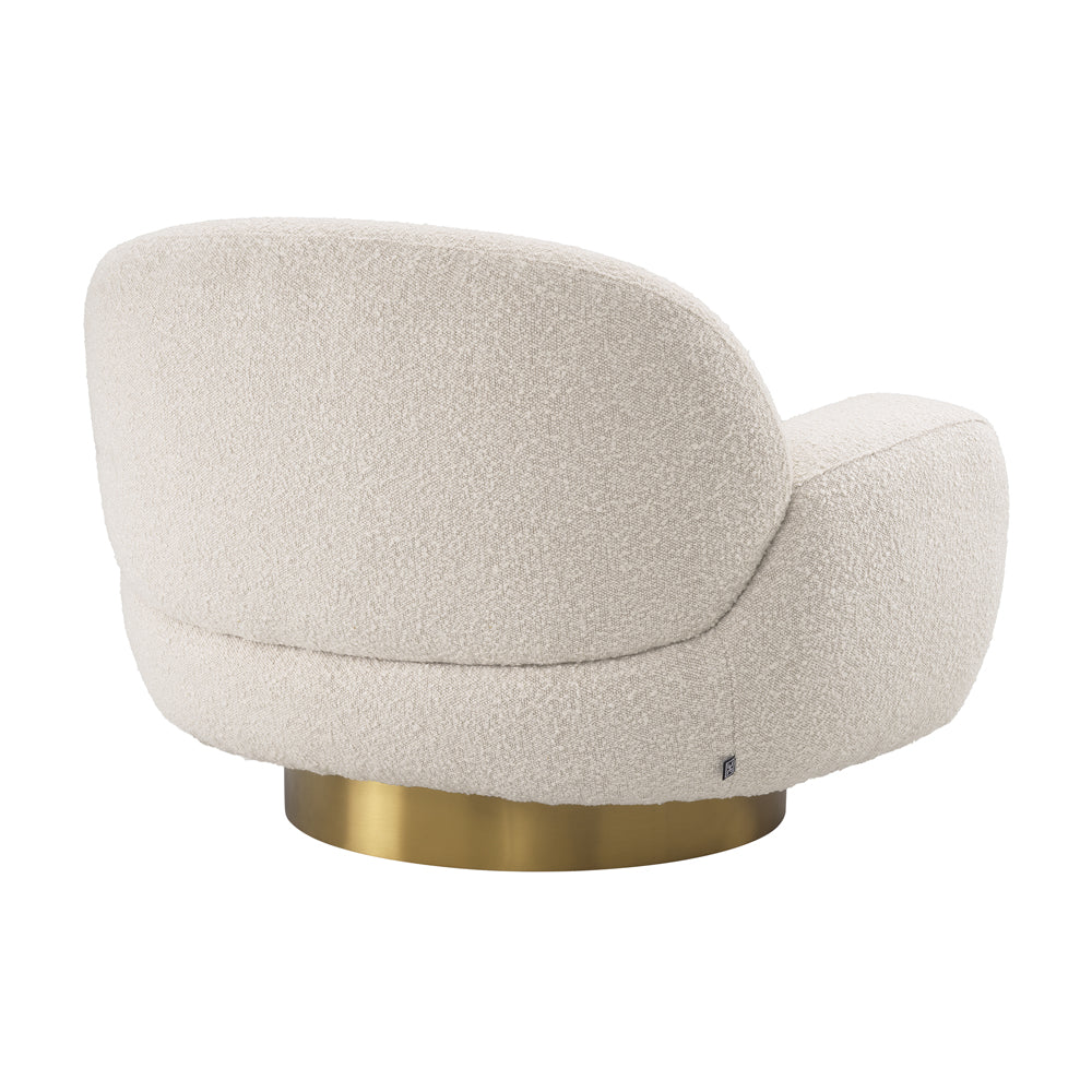 Udine Swivel Chair - Bouclé Cream