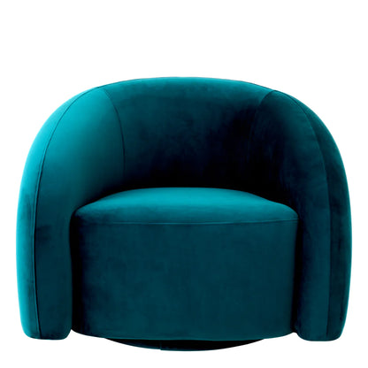 Novelle Swivel Chair - Savona Sea Green Velvet