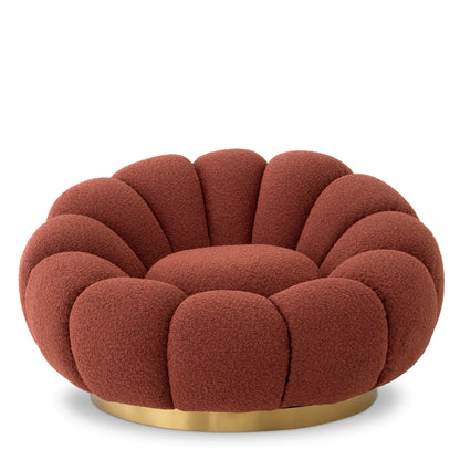 Mello Swivel Chair - Bouclé Rouge