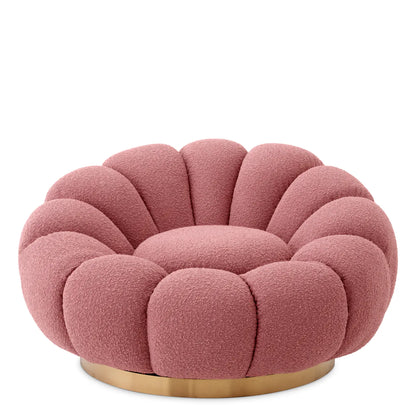 Mello Swivel Chair - Bouclé Rose