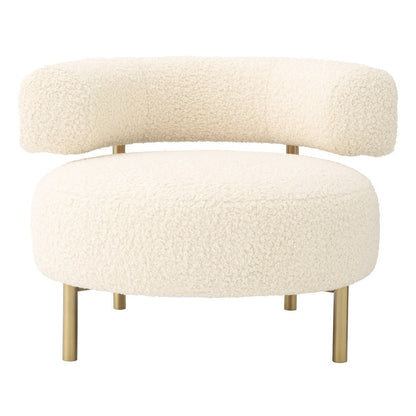 Thompson Chair - Faux Shearling Brushed Brass Finish