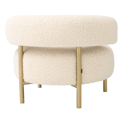 Thompson Chair - Faux Shearling Brushed Brass Finish