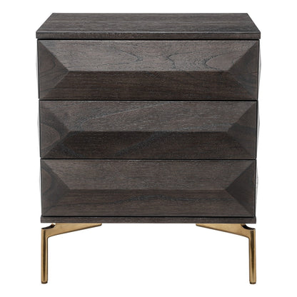 Denver Bedside Table - Mocha Oak Veneer