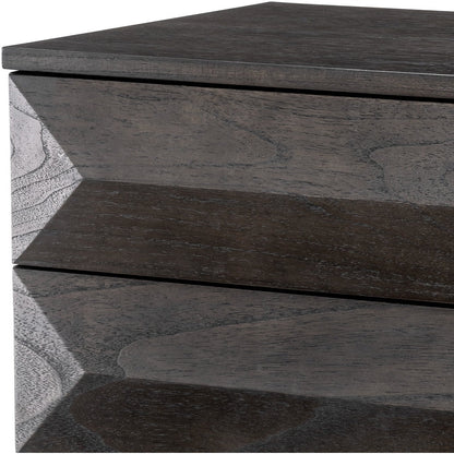 Denver Bedside Table - Mocha Oak Veneer