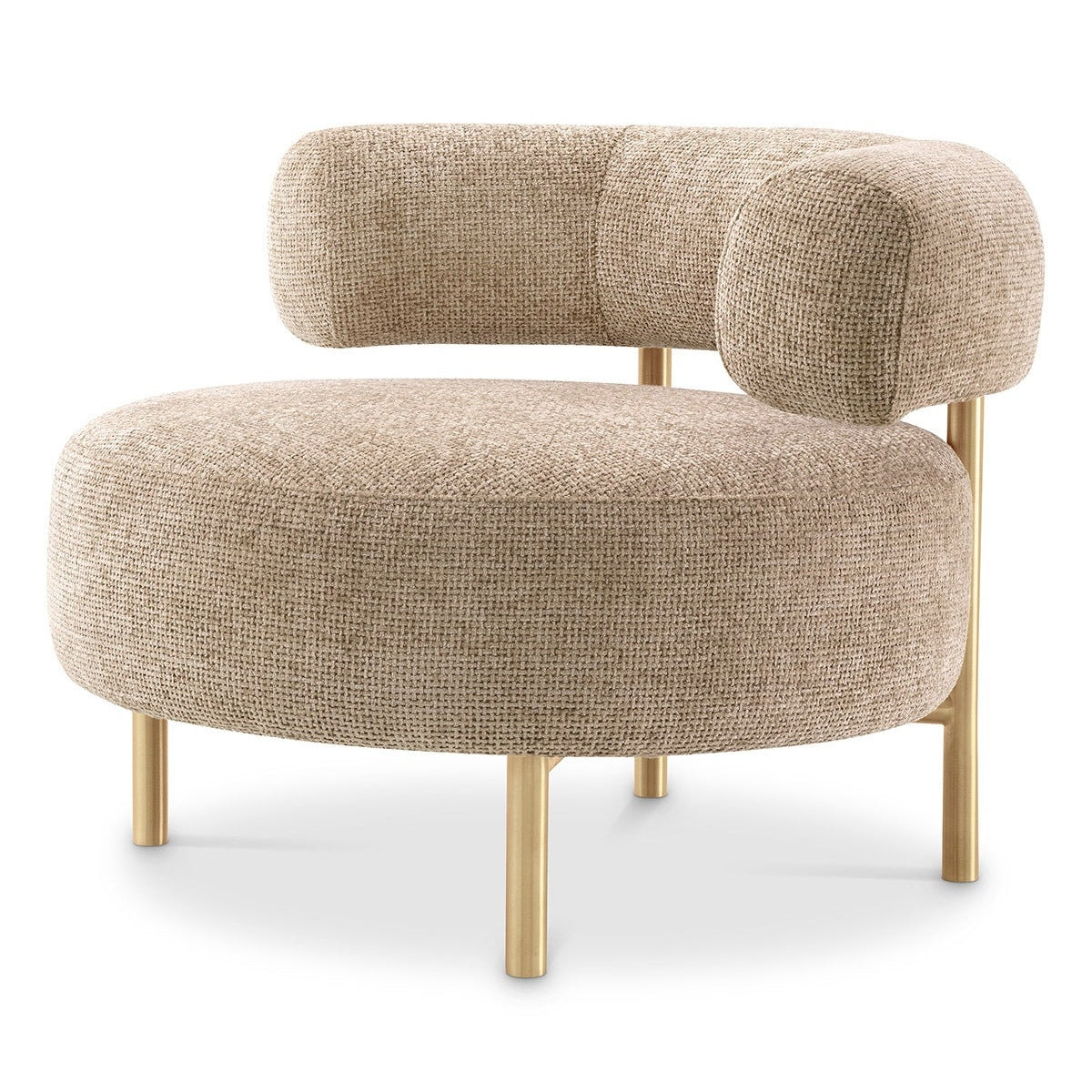Lyssa Chair Thompson - Sand & Brushed Brass
