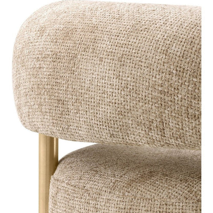 Lyssa Chair Thompson - Sand & Brushed Brass