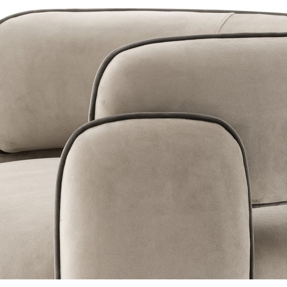 Chaplin Chair - Savona Greige Velvet