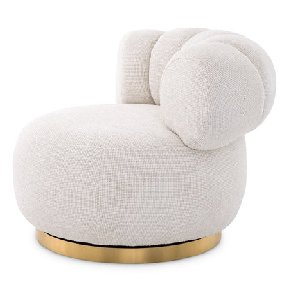 Phedra Swivel Chair - Lyssa Off-White